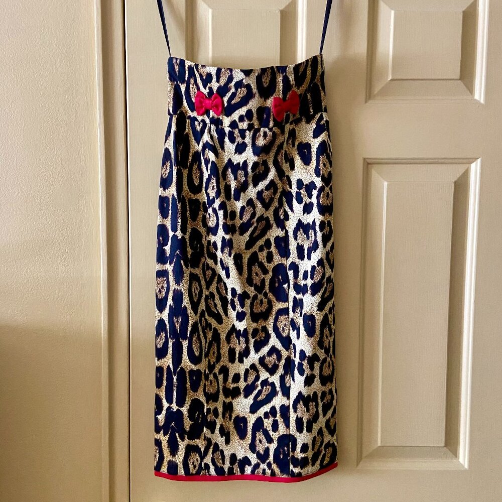 NWOT Collectif London Leopard Print Sky High Waist Pin Up Skirt XS